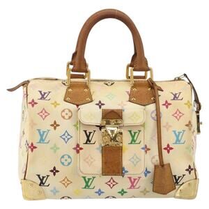 Louis Vuitton Monogram Multicolor Speedy 30 Handbag White